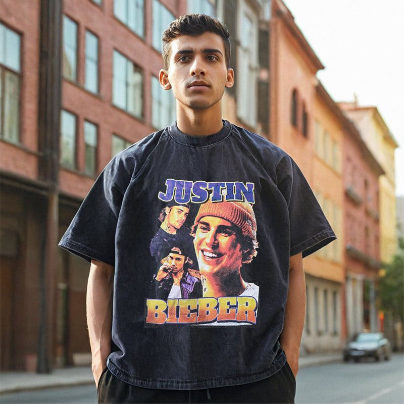 Mens Vintage T Shirt Old Short Sleeve T-Shirt Half Sleeve