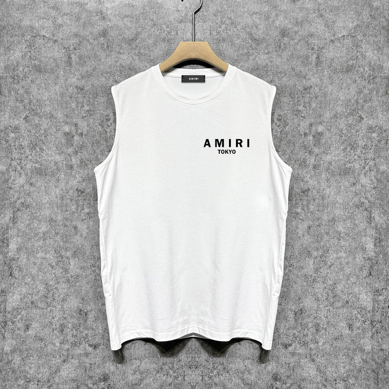 Amiri tank top tokyo bones print