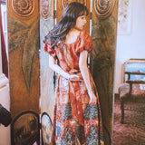 Betty Draper Valentine's Day Dress Vintage Court Print Dress Long Dress