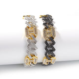 Bracelet Alloy Color Matching Couple Bracelet Cuban Chain Spectrum Royalty
