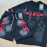 Hellstar T-Shirt And Shorts Two-Piece Set