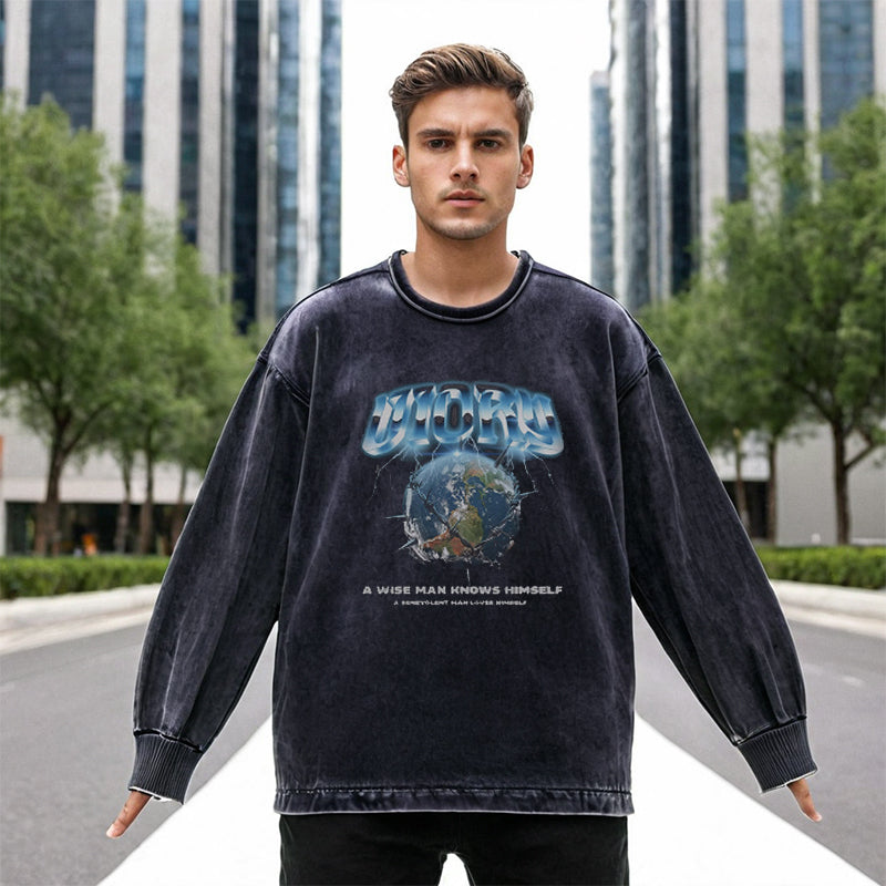 Mens Vintage Long Sleeve Shirt Retro Long Sleeve T-Shirt for Men and Women