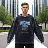Mens Vintage Long Sleeve Shirt Retro Long Sleeve T-Shirt for Men and Women