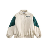 Unisex Coat Vintage Contrast Color Winter Coat Warm-Keeping Cotton Clothing