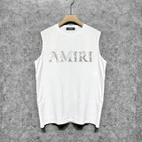 Amiri tank top with vine and man text printing