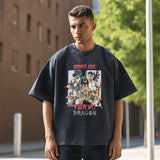 Mens Vintage T Shirt Cotton Washed