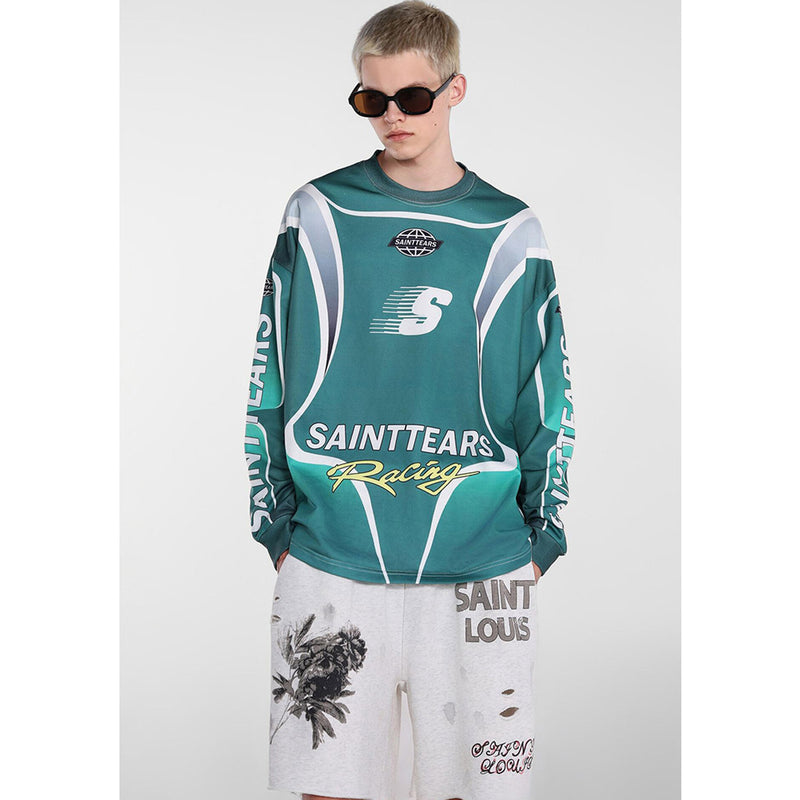 Men Long Sleeve Shirt Saint Michael Loose Long Sleeve Shirt