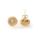 Earrings Zircon Round Earrings Spectrum St. Valentine's
