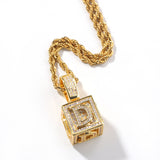Jewelry necklace micro-inlaid zircon dice square hip-hop necklace wholesale Spectrum Royalty Jesus Pieces