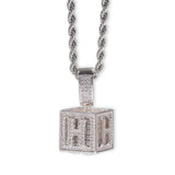 Jewelry necklace micro-inlaid zircon dice square hip-hop necklace wholesale Spectrum Royalty Jesus Pieces