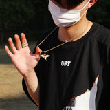 Jewelry Hip Hop Gold Plated Winged Angel Pendant Microencrusted Zircon Spectrum St. Valentine's