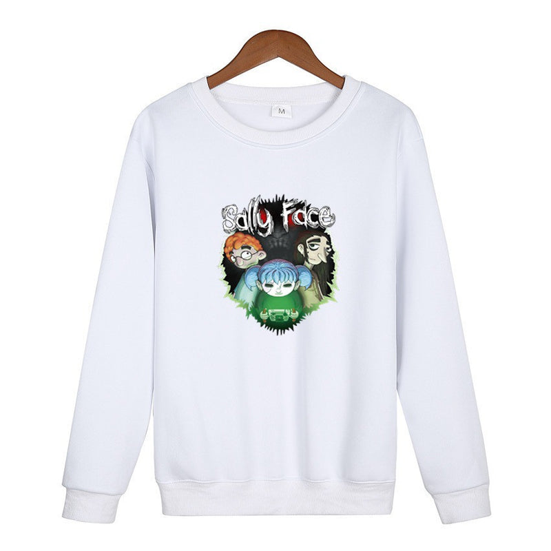 Sally Face Hoodie Crew Neck Personality Casual Sweatshirt