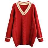 Women Pullover Sweater Thick Loose Sweater