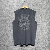 Amiri tank top dotted lotus printing