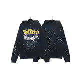 Sp5der Hoodie Cobweb Puff Print Pure Cotton