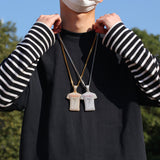 Jewelry Full Zircon No. 7 Jersey Pendant Necklace ins Spectrum Jesus Pieces Black Mamba