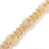 Bracelet Hiphop Zircon Strip Cuban Bracelet Spectrum Royalty