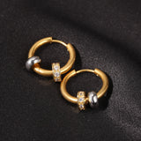Earrings Rhinestone 'Double Ring' Earrings