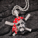 Jewelry Miniature Zircon Colored Skull Pirate Pendant Punk Skull Pieces Jesus Pieces