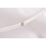 Women Vest Solid Color Pleated Backless Underwaist