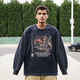 Mens Vintage Long Sleeve Shirt Long Sleeve T-Shirt Men's Casual