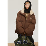 Unisex Coat Loose Thick Stand-up Collar Cotton-Padded Coat Winter