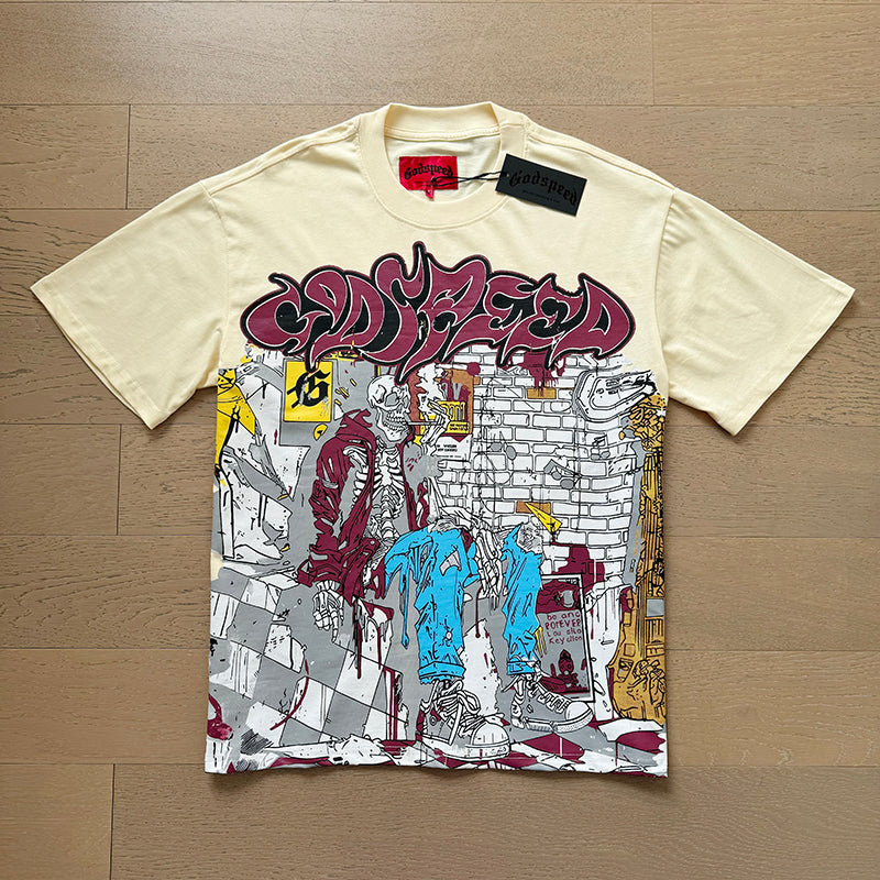 Godspeed T-Shirt Retro Fantasy Pattern