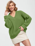 Women Work Business Casual Sweats V-neck Loose Sweater