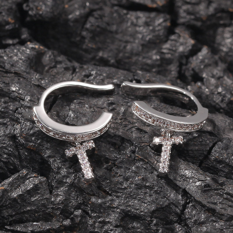 Earrings Zircon 'Cross' Earring Crosses