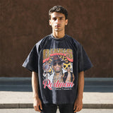 Mens Vintage T Shirt Vintage Washed Short Sleeve T-Shirt