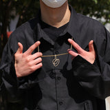 Jewelry English Alphabet Pendant Necklace Copper Set Zircon Hiphop Word Up Spectrum St. Valentine's