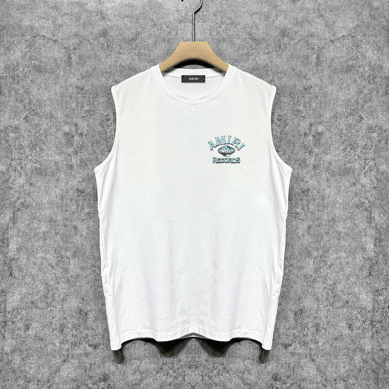 Amiri tank top earth letter printing