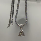 Jewelry Rock Sugar Zircon English Alphabet Pendant Design Necklace Jewelry Spectrum St. Valentine's Word Up