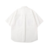 Unisex Shirt Retro Patchwork Loose Casual