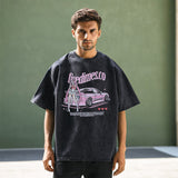 Mens Vintage T Shirt Summer Short Sleeve T-Shirt Men