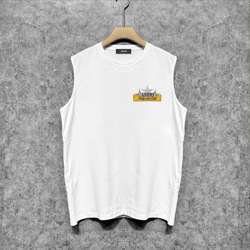 Amiri tank top five-pointed star nameplate printing