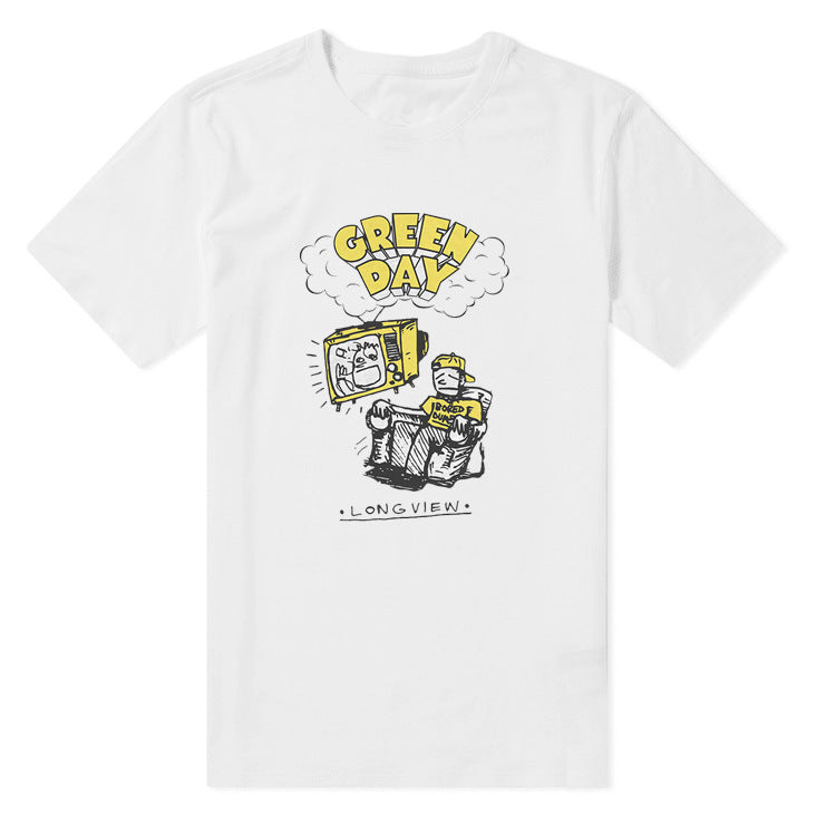 Green Day T Shirt Rock Retro T-Shirt
