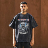 Mens Vintage T Shirt Summer Short Sleeve T-Shirt Men