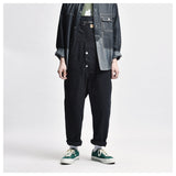 Overalls Men Jumpsuit Amekaji Multi-Pocket Overalls Men Cargo Overalls Suspenders