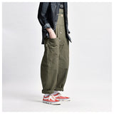 Overalls Men Jumpsuit Amekaji Multi-Pocket Overalls Men Cargo Overalls Suspenders
