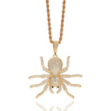 Jewelry ins Spider Pendant Necklace Versatile Zircon Spectrum