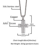 Jewelry Rotatable Double Sided Cross Pendant Necklace Fashion Zircon Pendant Spectrum St. Valentine's