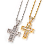 Jewelry Rotatable Double Sided Cross Pendant Necklace Fashion Zircon Pendant Spectrum St. Valentine's