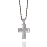Jewelry Rotatable Double Sided Cross Pendant Necklace Fashion Zircon Pendant Spectrum St. Valentine's