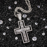 Jewelry Rotatable Double Sided Cross Pendant Necklace Fashion Zircon Pendant Spectrum St. Valentine's