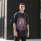 Mens Vintage T Shirt Summer Short Sleeve T-Shirt Men