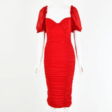 Women Dress Pleated Sexy Tight Dress