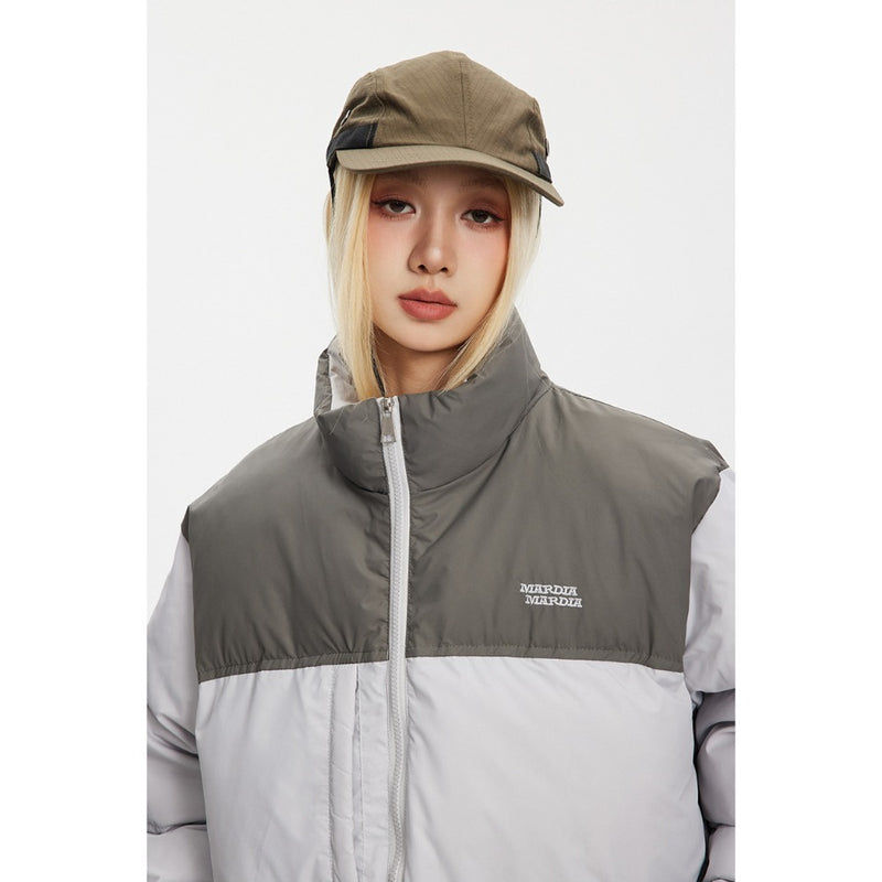 Unisex Coat Splicing Coat Loose Thick Winter