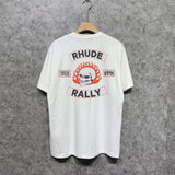 Rhude T Shirts Printed Trendy Pure Cotton