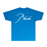 Rhude T Shirts Printed Trendy Pure Cotton